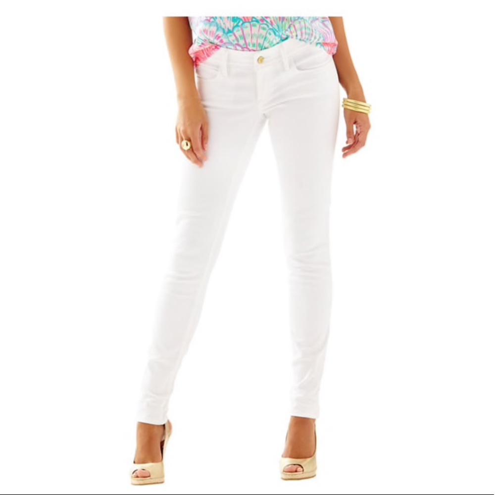 LILLY PULITZER Worth Skinny White Denim Jeans